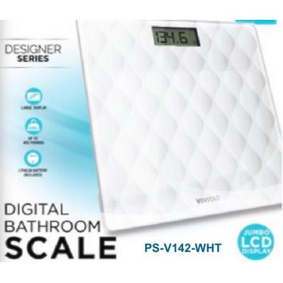 Health, Beauty & Fitness Designer Bathroom Digital Scale - White