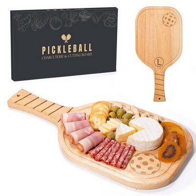 Pickleball Racket Red Oak Cutting Board