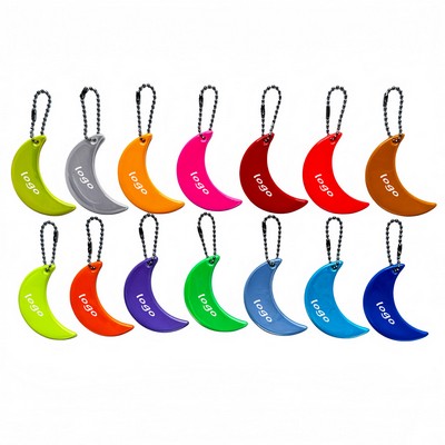 PVC Reflective Pendant Keychain(Moon)