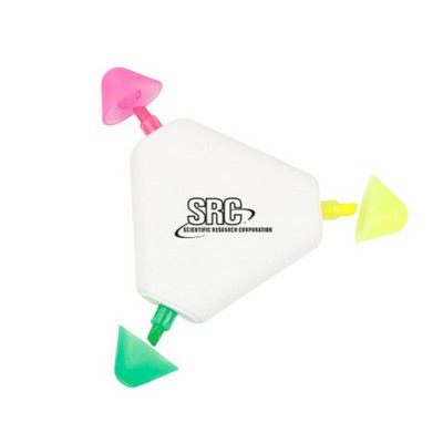 Three Color Triangle Shaped Highlighters