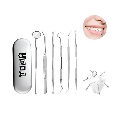 Portable Stainless Steel Toothpick Set - 6 Pieces