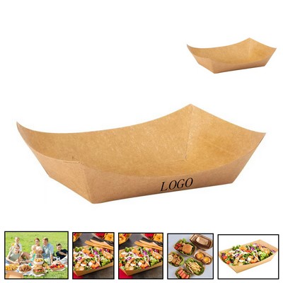 Customized Disposable Kraft Paper Boat Tray