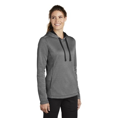 Sport-Tek Women's PosiCharge Sport-Wick Heather Fleece Hooded Pullover