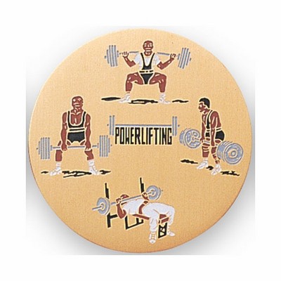 2" Powerlifting Etched Enameled Medallion Insert Disc
