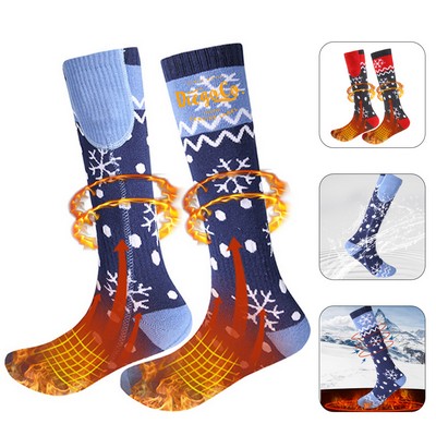 Electric Heated Rechargeable Cotton Sock - Foot Warmer