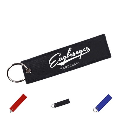 Embroidery Keychain with Luggage Tag