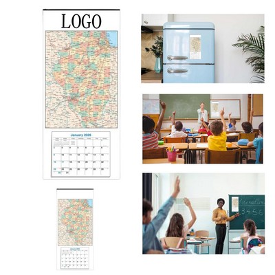 Illinois State Map Apron Calendar