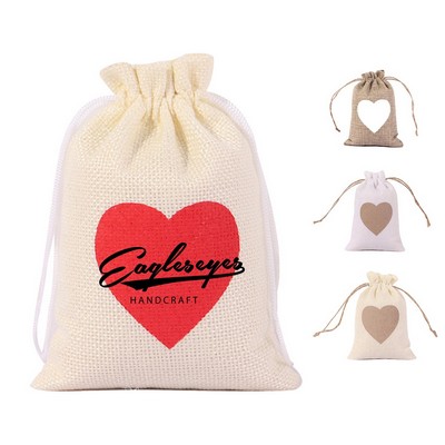 Rustic Charm Drawstring Burlap Gift Bag