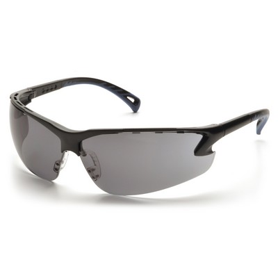 Venture 3 Safety Glasses, Black Frame with Gray H2X Anti-Fog Lens