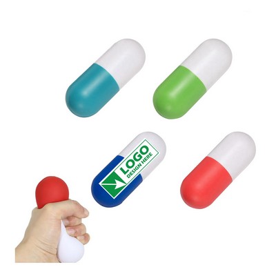 Pill Shaped Foam Ball Pill Stress Ball