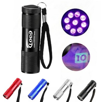 9-Led Black Light Uv Torch Flashlight