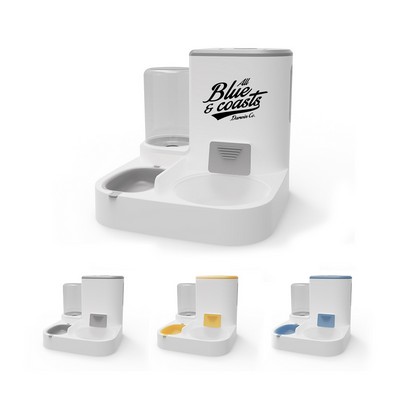 Automatic Pet Feeding and Water Bowl with Storage Tank