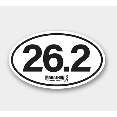 Oval - Permanent Outdoor Sticker - 5" x 3"