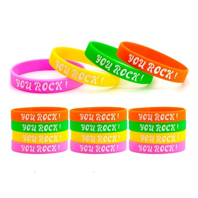 1/2" Screen Printed Silicone Bracelet