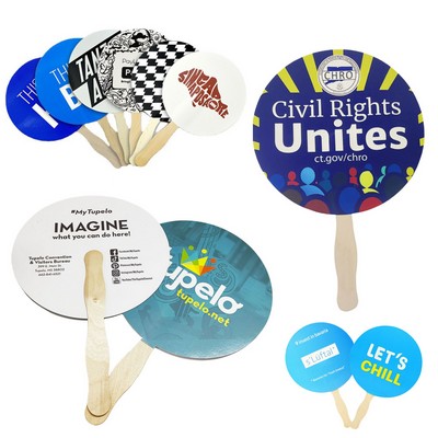 Paper Fans with Wood Handle