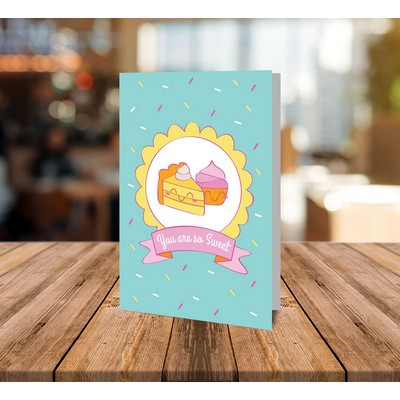 Folded Compliment Cards - 8.5" x 5.5" (Folds to 4.25" x 5.5")