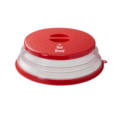 Collapsible Microwave Food Cover Spatter Steam Easy Lift