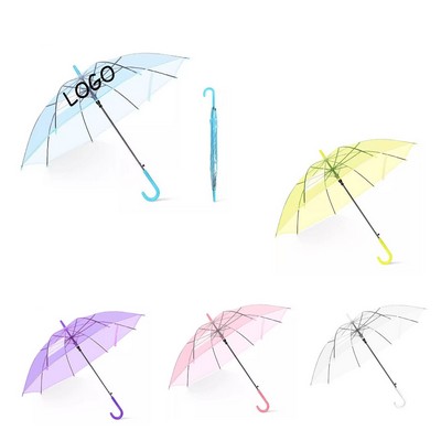 Auto Stick Umbrella With J Hook Handle