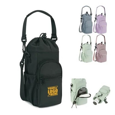 40oz Water Bottle Insulated Bag W/ Phone Pocket
