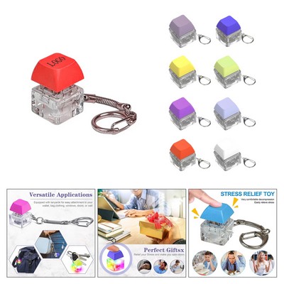 LED Keyboard Fidget Keychain
