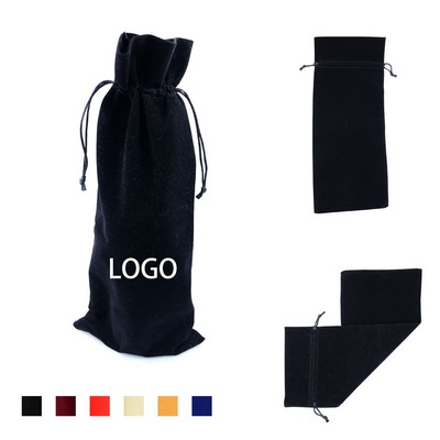 Velvet Wine Bag W/ Drawstring