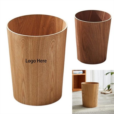 Solid Wood Trash Can
