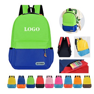 Trendy Two-Tone School Backpack