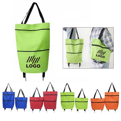 Tug Bag Shopping Large Folding Laundry Cart Grocery