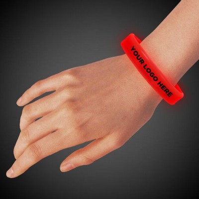 Red Deluxe Triple Wide X-Large 9" Glow Bracelet