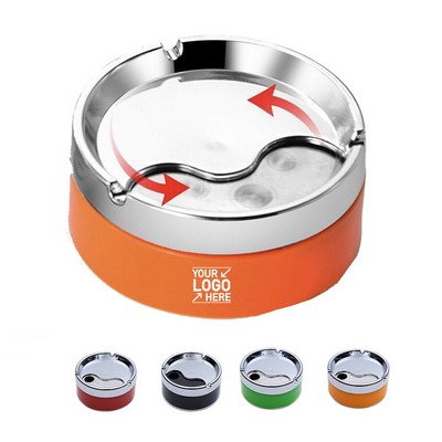 Round Ashtray with Spinning Lid