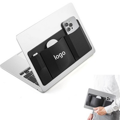 3-Pocket Organizer Stick On Laptop Pouch