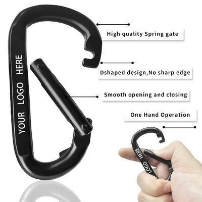 D Shaped Carabiner Clip for Camping