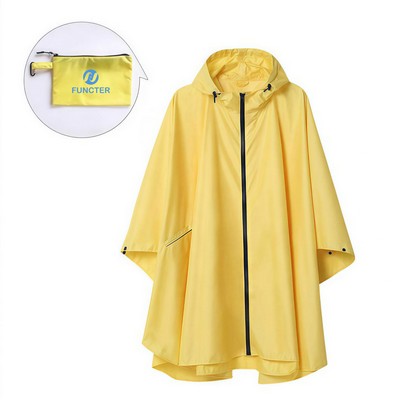 Multi-Functional Poncho Hooded Rain Poncho Waterproof Raincoat Jacket for Men Women Adults