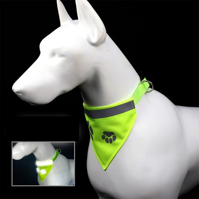 Safe & Stylish- Reflective Pet Bandana for Nighttime Visibility