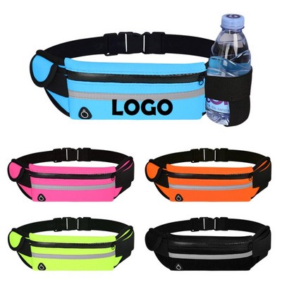 Sports Waist Bag with Bottle Holder