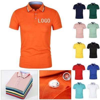 185GSM Polyester Short Sleeve Work Polo Shirt