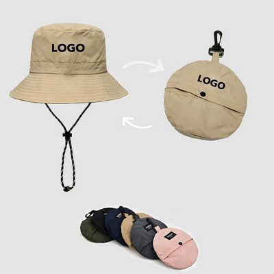 Solid Color Packable Bucket Hat