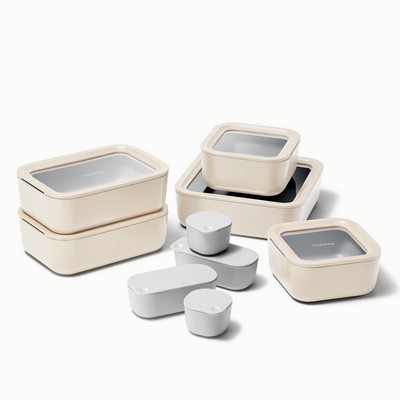Caraway 14Pc Glass Food Storage Set Cream
