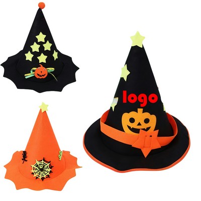 Halloween Pumpkin Witch Hat