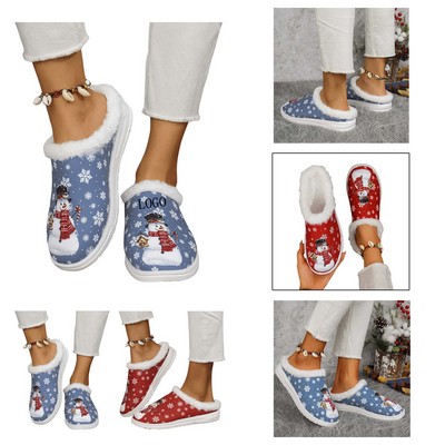 Cozy Holiday Women's Cotton Slippers