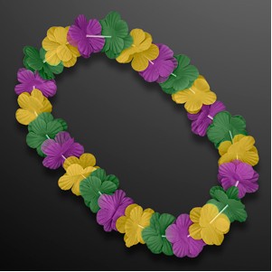 Purple, Green & Gold Leis (Non-Light Up) - BLANK
