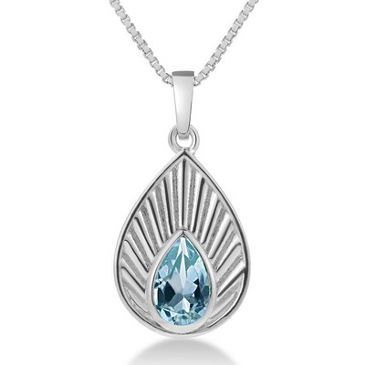 Jilco Blue Topaz Aura Necklace