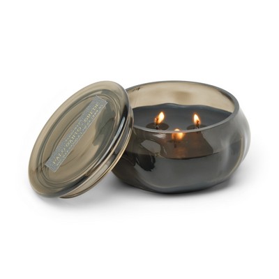 Basalt Black 10 Oz Glass W/ Lid -Palo Santo Suede