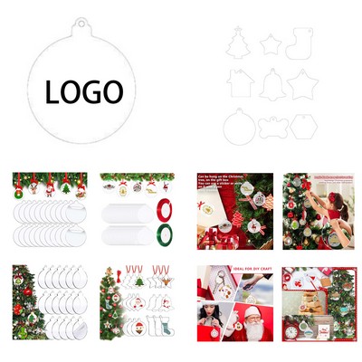 Transparent Christmas Tree Decoration Discs
