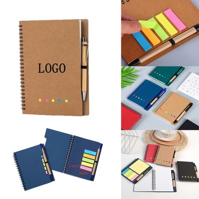 Spiral Notebook With Pen For Notes