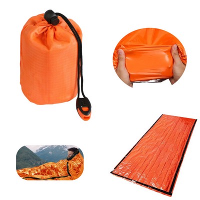 Emergency Blanket Sleeping Bag With Whistle