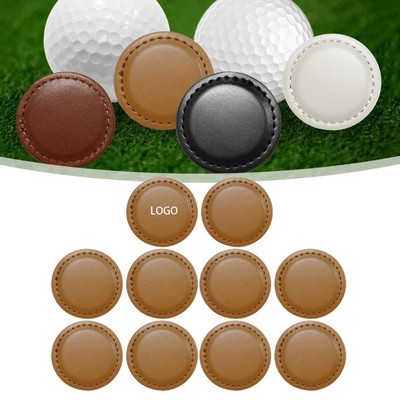 Golf Course Fixed Point Marker Leather Magnetic