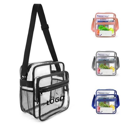 Large Transparent PVC Utility Shoulder Tote Bag