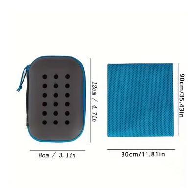 Portable Silicone Case Ice Cooling Towel Set