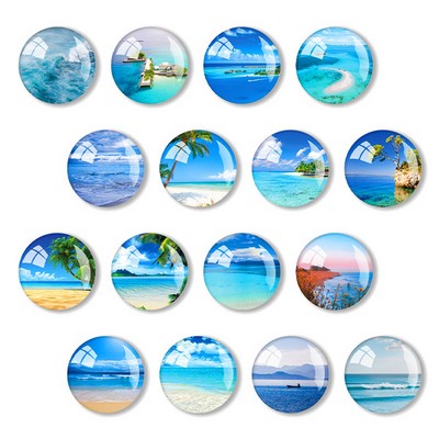 1.18" Crystal Glass Fridge Magnet